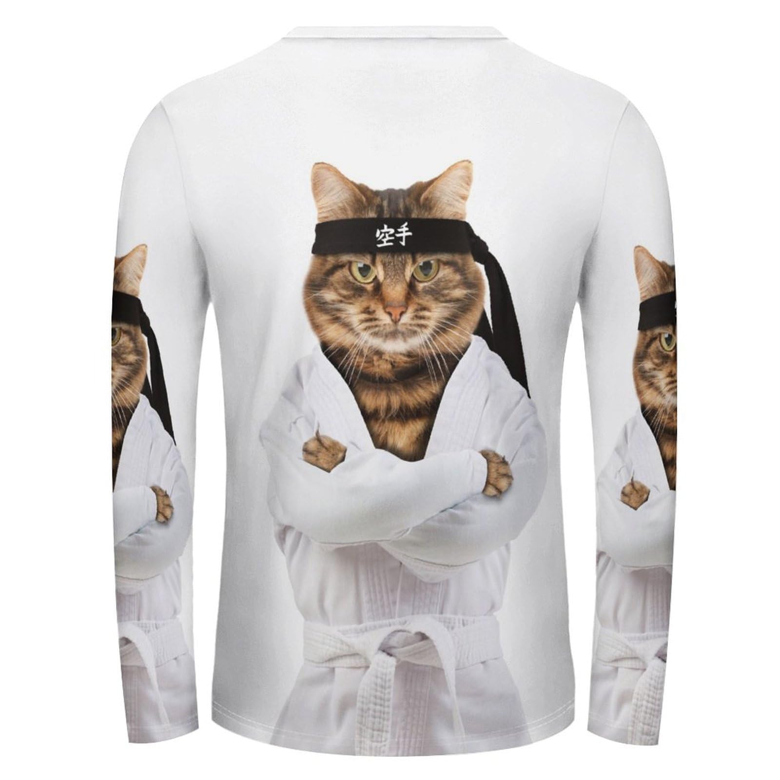 Amazon.co.jp: 空手 猫 ネコ柄 長袖tシャツ メンズ レディース ロングt